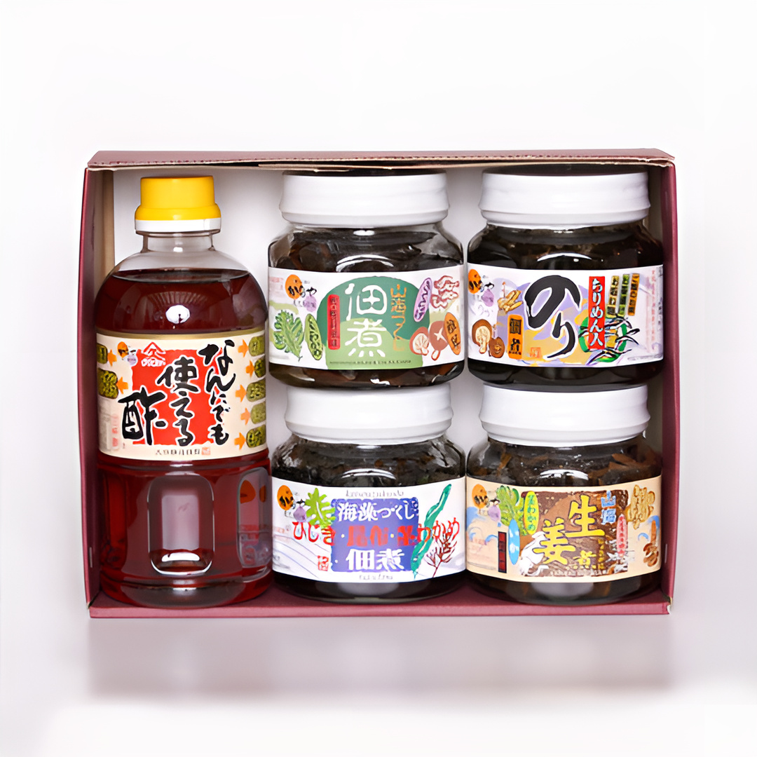 久保醸造 No.566 佃煮4個・なんでも酢セット